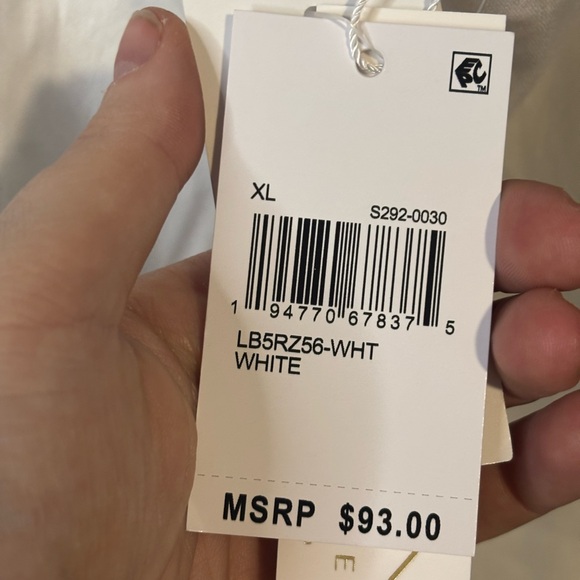 La Blanca White and Navy Trim Swim Coverup Set - Picture 4 of 5